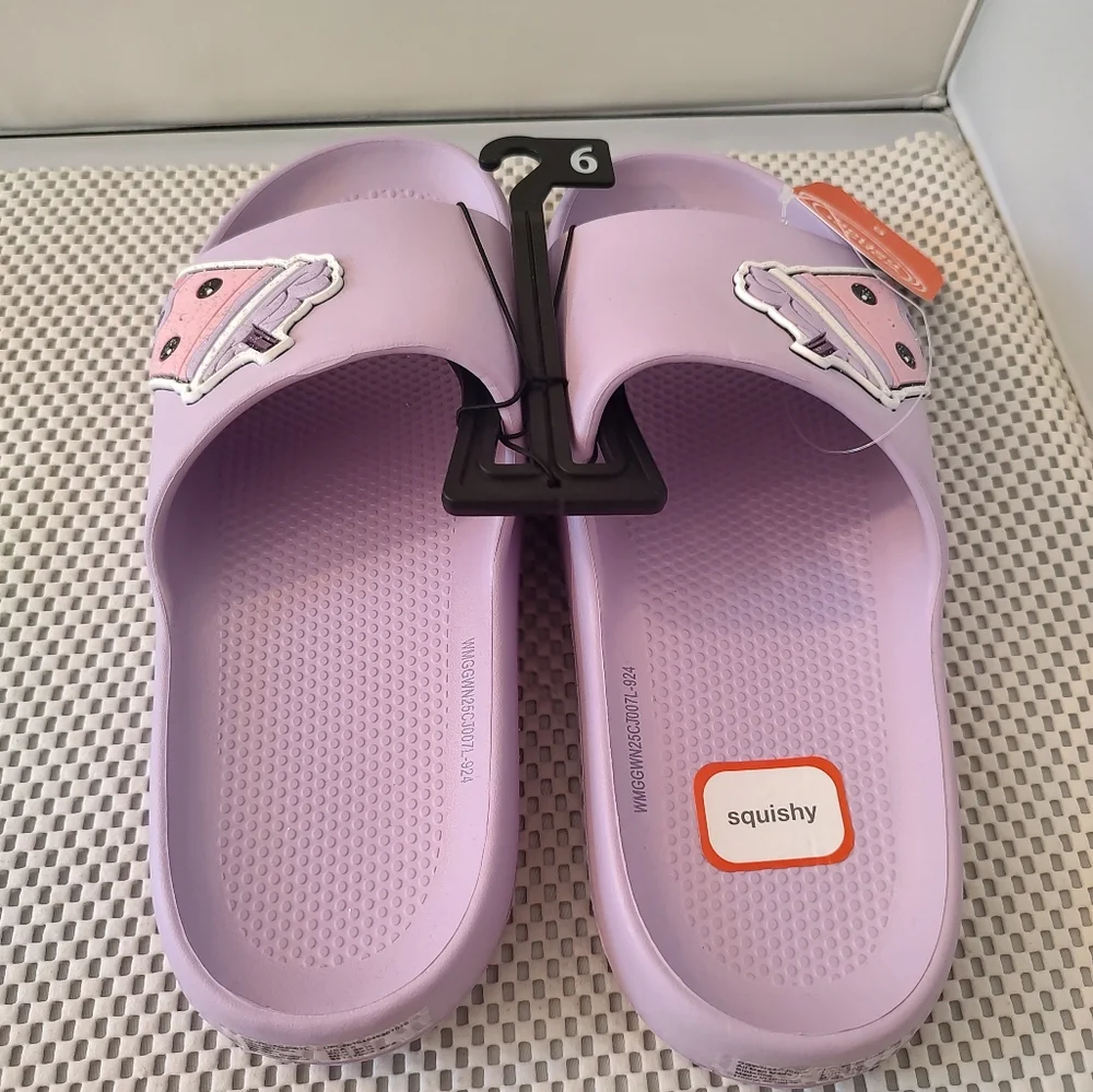 Wonder Nation Big Girl Size 6  Icon Eva Slide Sandals Purple NWT